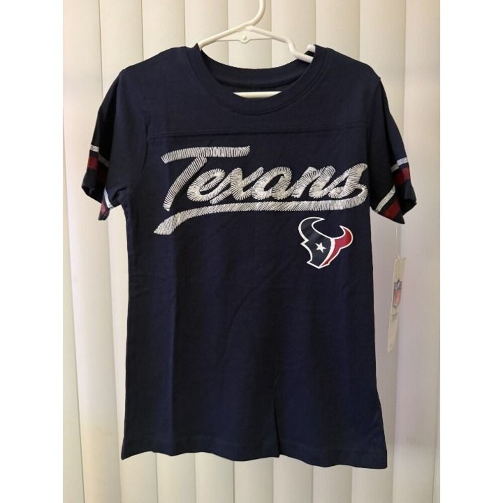 NWT Youth Team Apparel NFL Houston Texans Blue T-shirt Size Small Ages 5/6